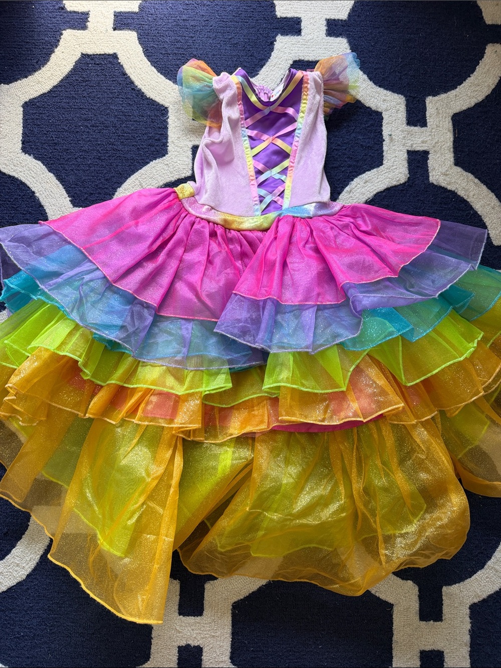Girls Rainbow Layered Tulle princess Costume